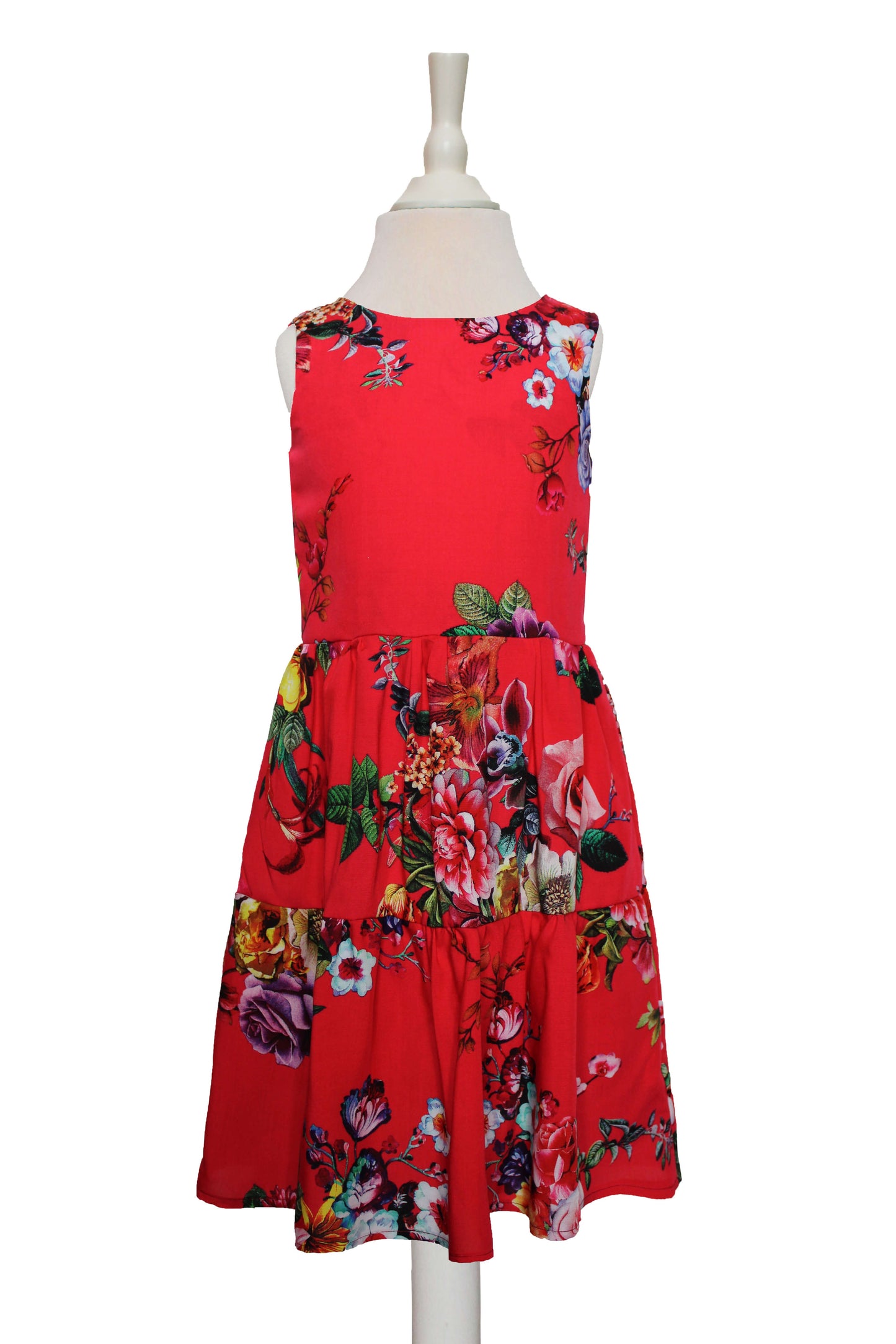 Blümchenkleid rot - LA.LUKA Berlin