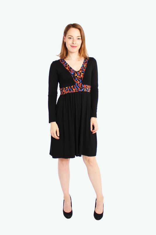Jerseykleid schwarz animal - LA.LUKA Berlin