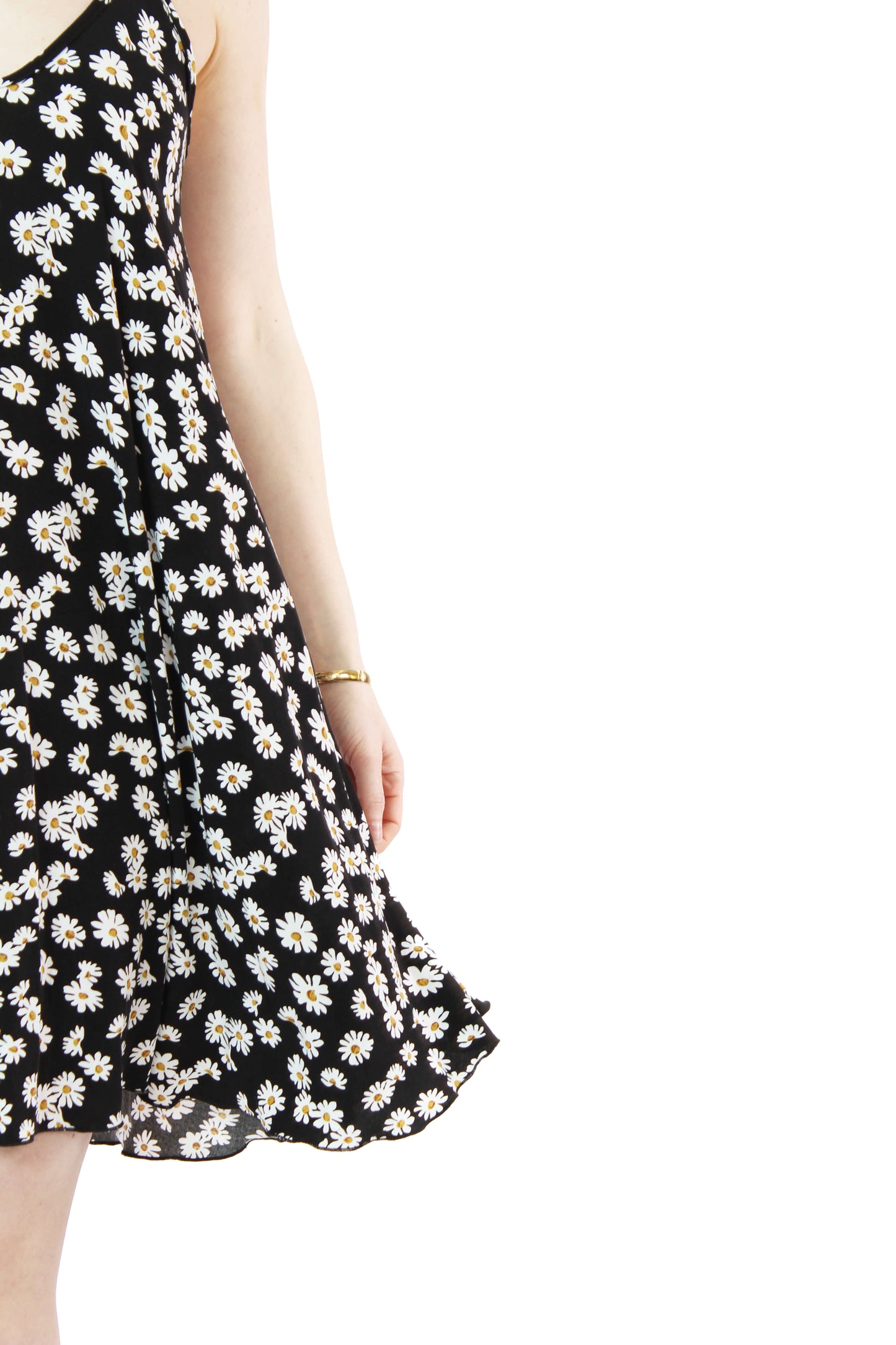 Trägerkleid schwarz Gänseblümchen - LA.LUKA Berlin