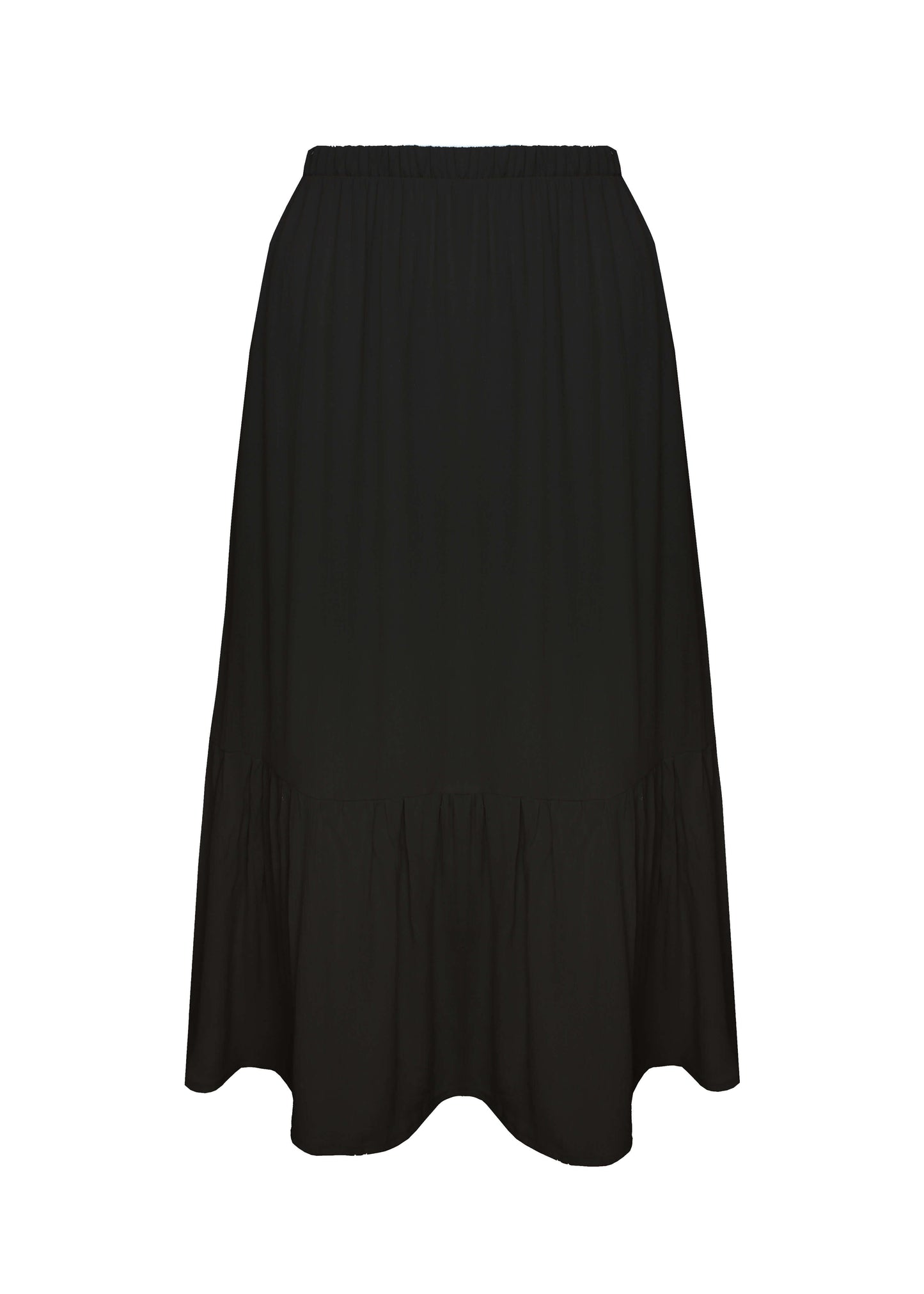 Sommerrock in Midilänge schwarz